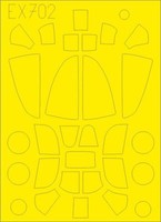 MW22 Eduard EX702 P-39/P-400 Tface 1/48 Mask For Eduard