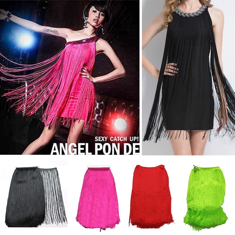 DIY Long Tassel Fringe Fringing Trim 100cm/39" Drop Carfts Latin - Foto 2
