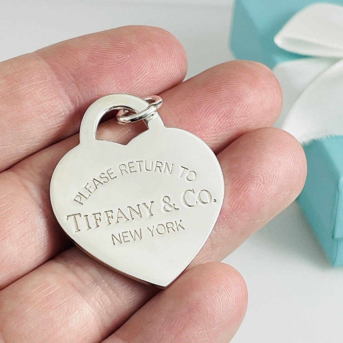 Jumbo Extra Large Please Return to Tiffany & Co Heart Tag Pendant