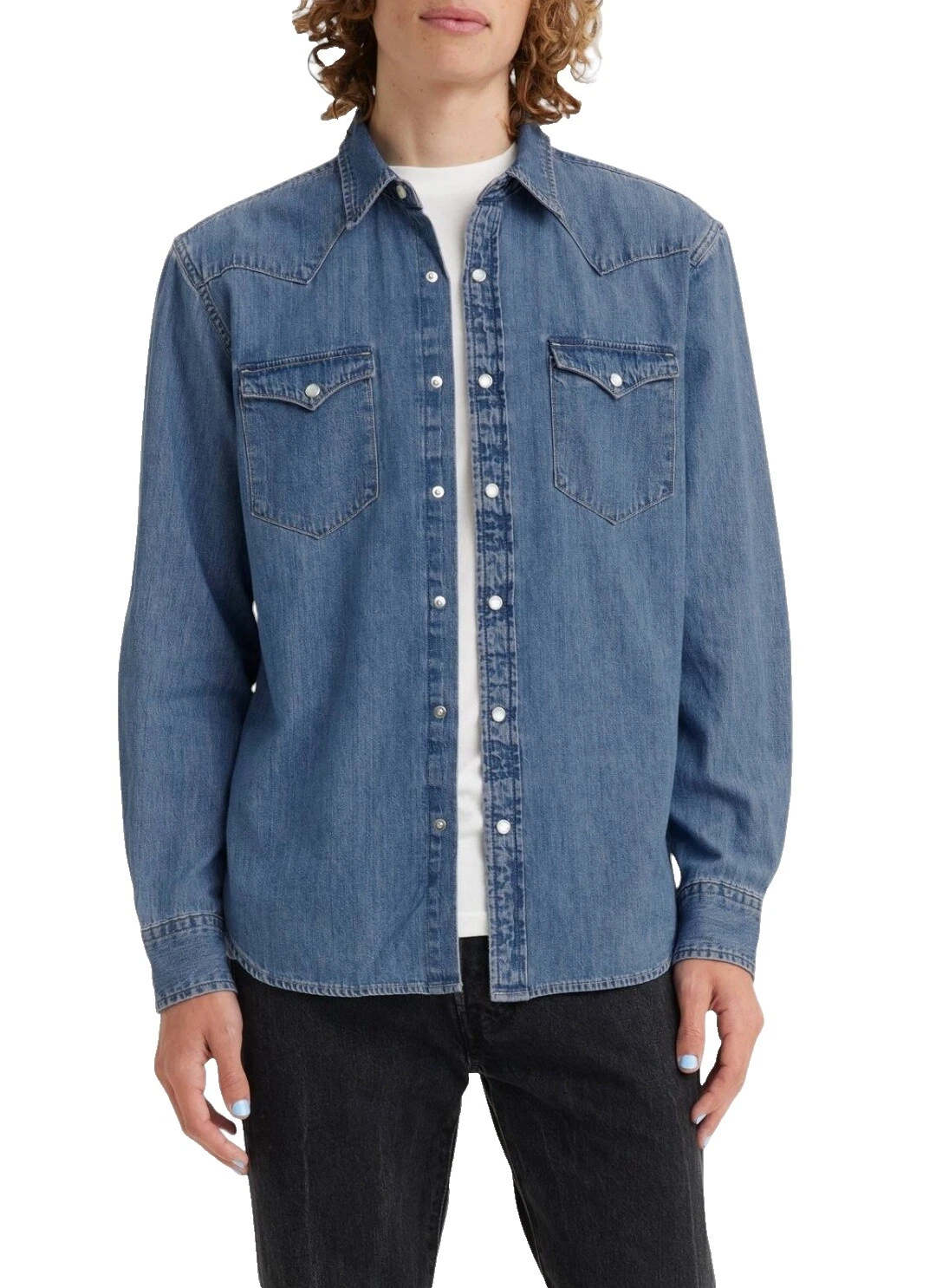 Botón Casual sólido Levi's - Down Shirts for Men