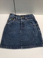 Vtg 1980s Levis Stonewashed Denim Skirt  Girls Size 6 USA  100 Cotton 
