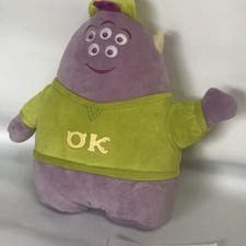 DISNEY Pixar MONSTERS UNIVERSITY Stuffed OK 5 Eyes SQUISHY Plush EUC