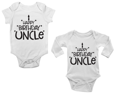 Happy Birthday Onkel süß Jungen und Mädchen Baby Weste Body kurz & lang