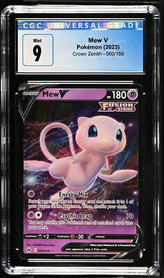 CGC Graded 9 Mew V 060/159 Crown Zenith Pokemon Card | eBay