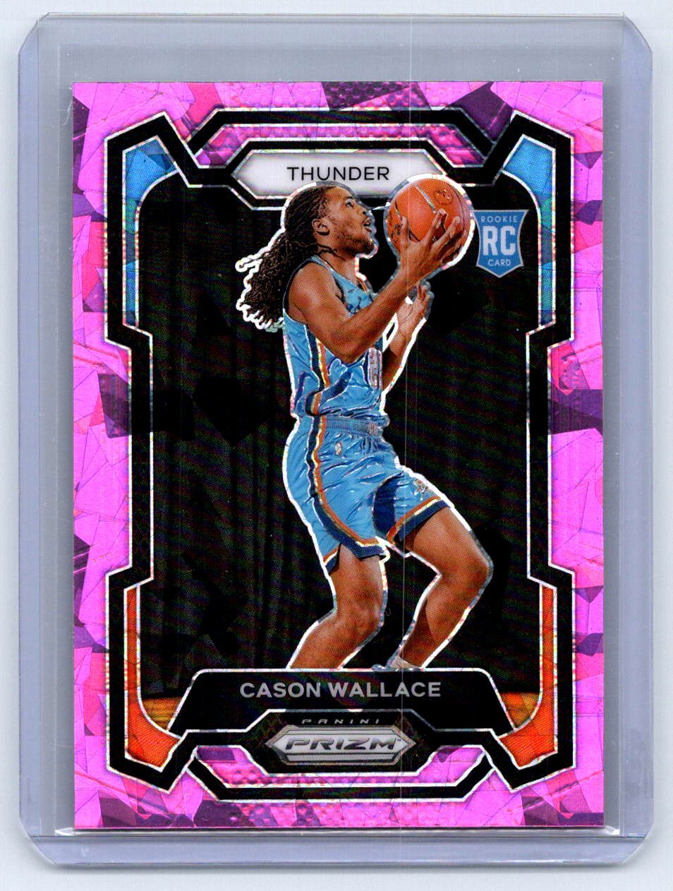 2023-24 Panini Prizm #139 Cason Wallace Prizms Pink Ice