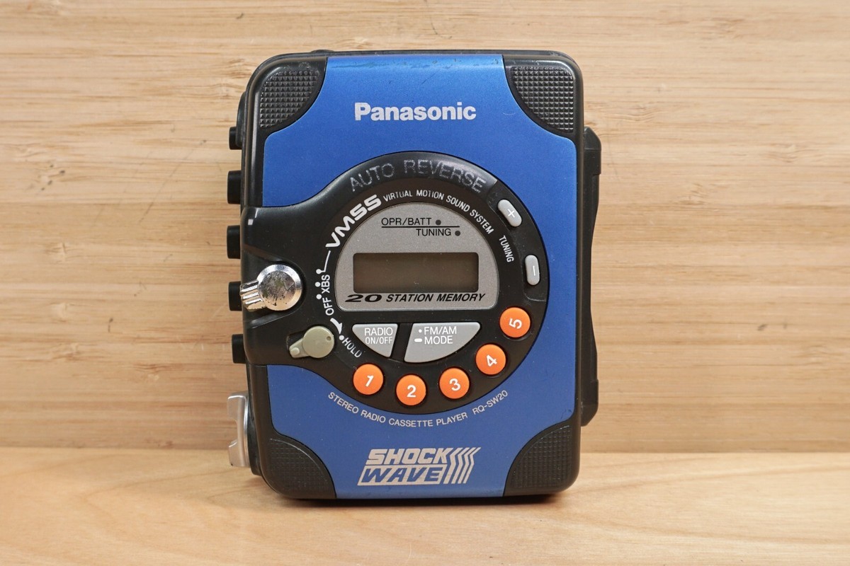 Panasonic RQ-SW20-Z ステレオラジオカセットプレーヤー Panasonic RQ-SW20 Stereo Radio Cassette Tape Player, Shock Wave