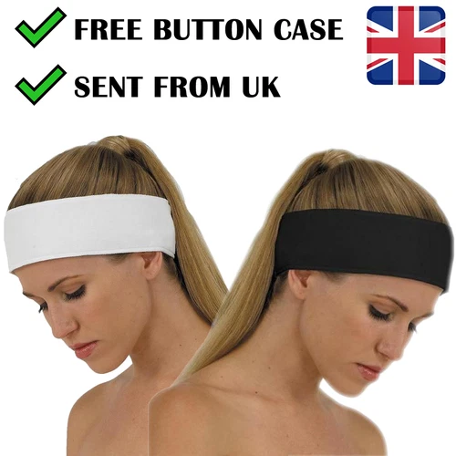 Black / White Headband Lot Make Up Beauty Towel Cotton Spa Salon Adjustable
