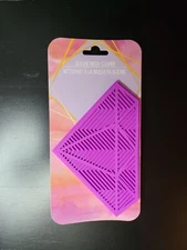 Silicone Makeup Brush Cleaner Mat - Purple Diamond - Suction Cup Back