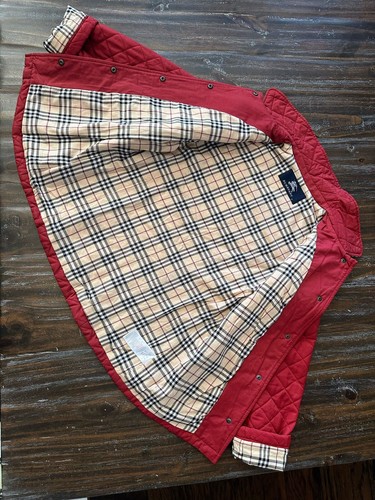 11-12 Years Authentic BURBERRY Young Girl Lady Quilted Jacket Coat Cherry Woman - Picture 11 of 18