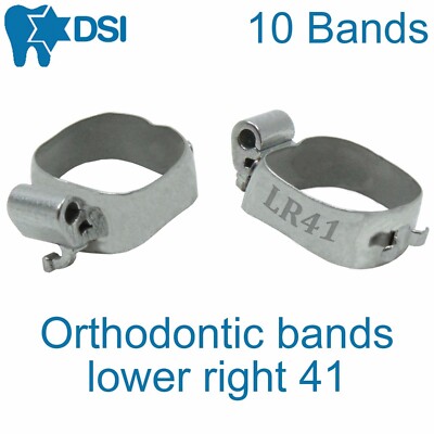 10DSI Dental Kieferorthopädische Backenzahnbänder Doppel Buccal Tube Bracket unten rechts 41