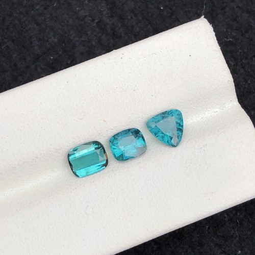 Piedra preciosa suelta de turmalina indicolita azul corte facetado de 2,65 quilates de Afganistán - Imagen 4 de 12
