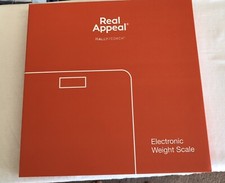 NIB REAL APPEAL Modern GLASS Electronic Bathroom SCALE 396 lbs. max