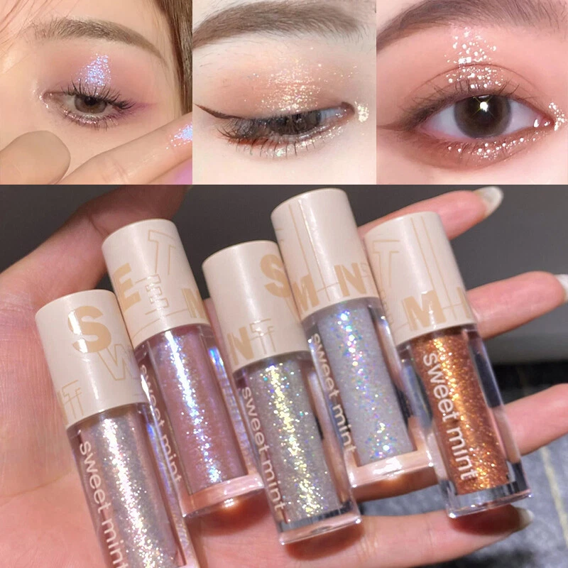 Diamond Glitter Eyeshadow Women Makeup Nude Shimmer Liquid Shadow Long Lasting` - Image 2 of 4