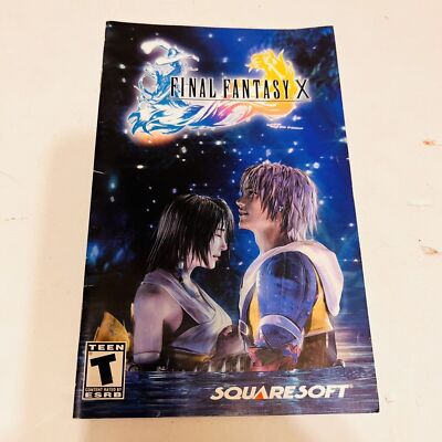 Final Fantasy X Ps2 PlayStation 2 MANUAL ONLY No GAME MANUAL ONLY