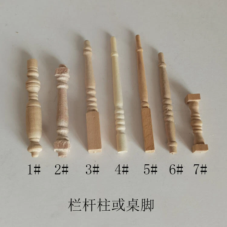 12PC 1:12 Scale Dolls House Miniature Vintage Railing Post Table Legs Building - Image 2 of 4