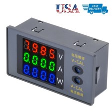 DC100V 10A 1000W LED 4-Digit Display Voltage Current Power Meter High Precision