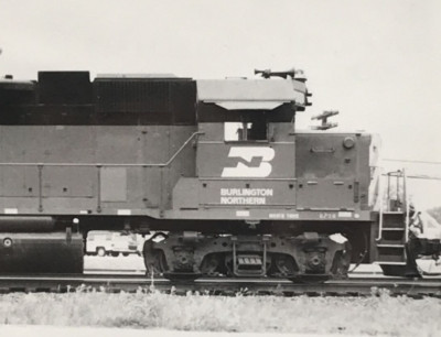 Burlington Northern Railroad Brandneu #2171 GP38 Elektromotor Zug Foto Aurora IL