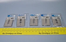 Lot of 5 ICC IC107F03GY Flat Faceplate; 1-Gang; 3-Port; Gray