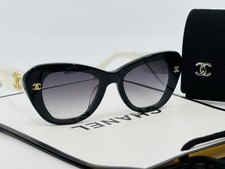 Chanel Butterfly 5502-H C.623/S6 Pearl Black Frame Grey Gradient Lens Sunglasses