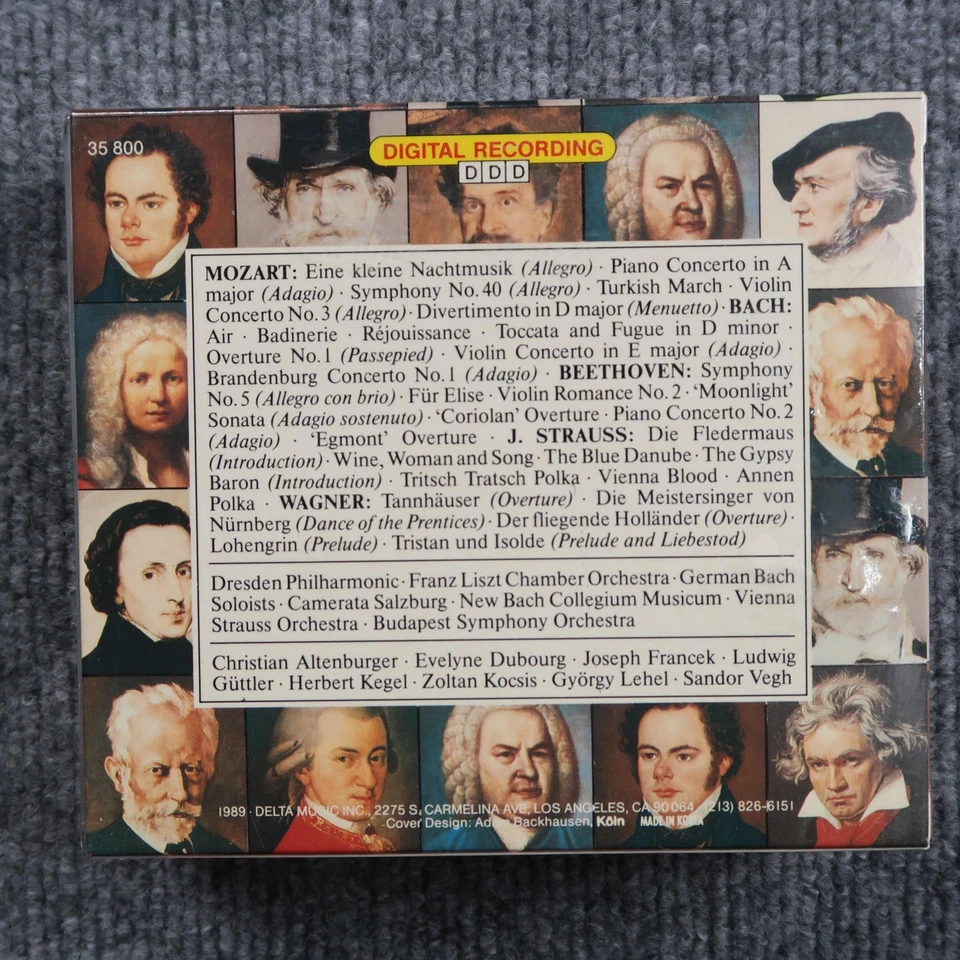 Masters of Classical Music CD Box Set Vol 1-5 Laserlight Mozart Bach Beethoven - Image 2 of 4