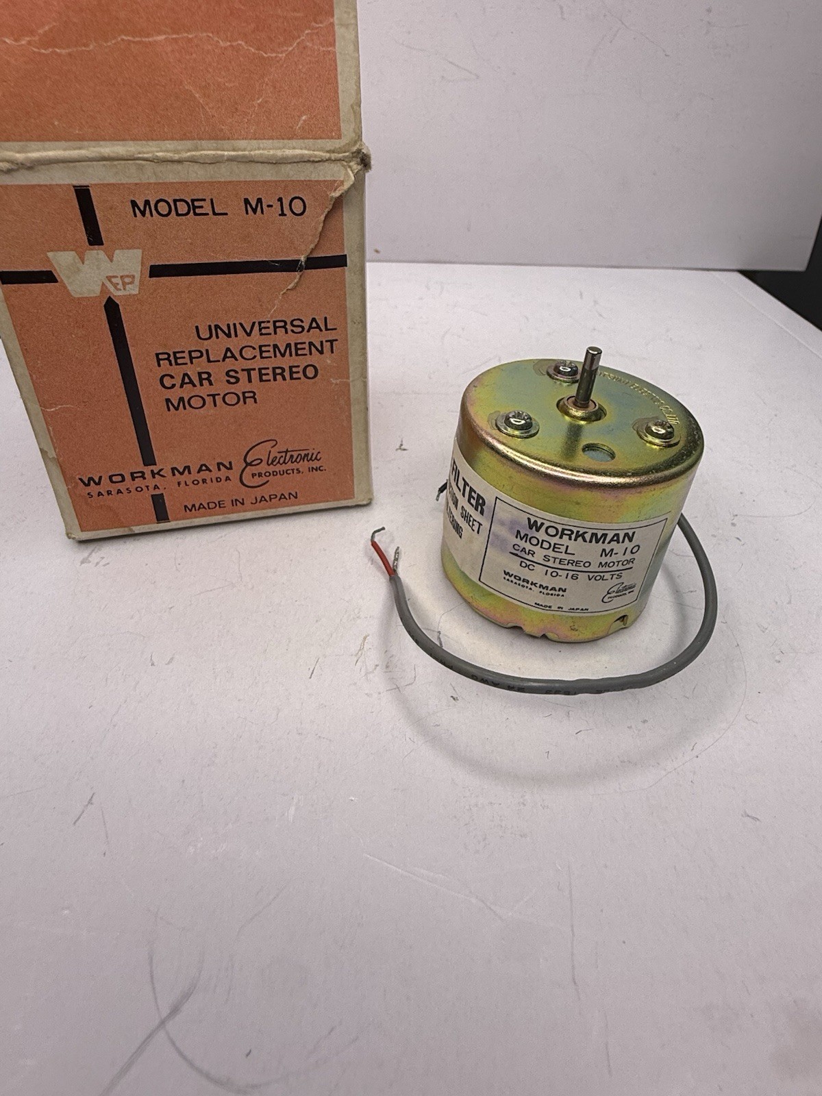 Workman M-10 Universal Car Stereo Motor DC 10&ndash;16V Vintage 