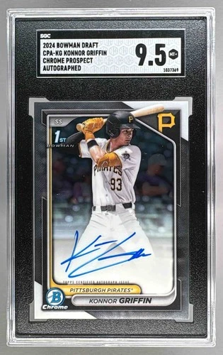 Konnor Griffin 2024 Bowman Chrome Draft Auto 1st RC SGC 9.5