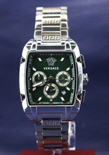 Refurbished Versace Chronograph In Green Dial With Date Indicator Quartz Watch.