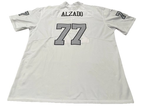 Nike Men's Custom Sewn Stitched #77 Lyle Alzado White Jersey 3XL - Afbeelding 6 van 6