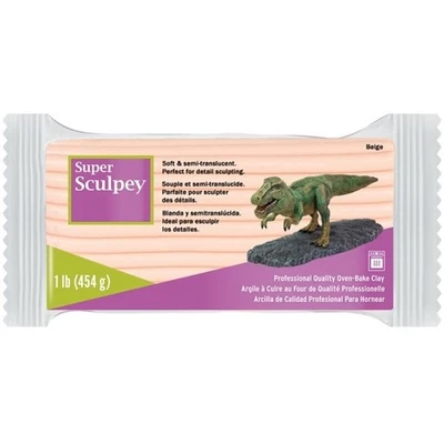 Super Sculpey BEIGE Professional Quality Oven Bake Clay 454g/1lb FREE DELIVERY