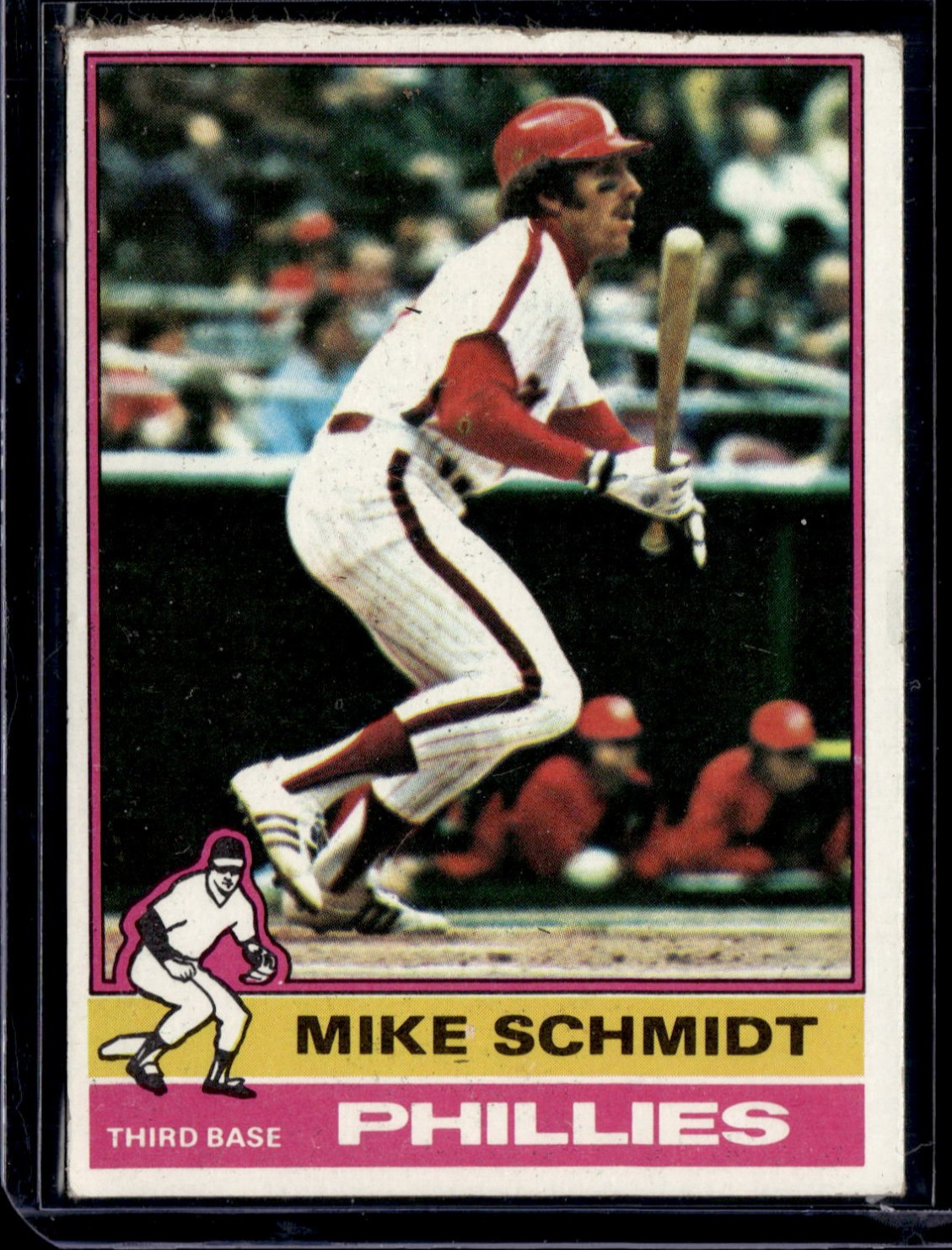 1976 Topps #480 Mike Schmidt Phillies (HOF) VG-EX (rough cut on top)