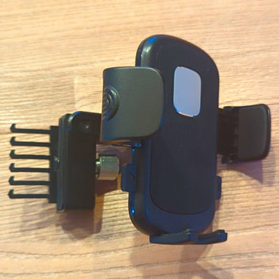 Tesla Smartphone-Halterung Lüftungsgitter Clip, Schwarz, Kunststoff