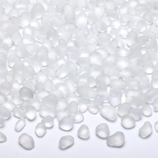 0.8 LB Fish Rocks White Pebbles Vases Fish Gravel Aquarium Bulk Sea Glass Fire