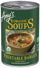 Amy’s Vegan Vegetable Barley Soup, Organic, Low Fat, 14.1 Oz Canned Soup