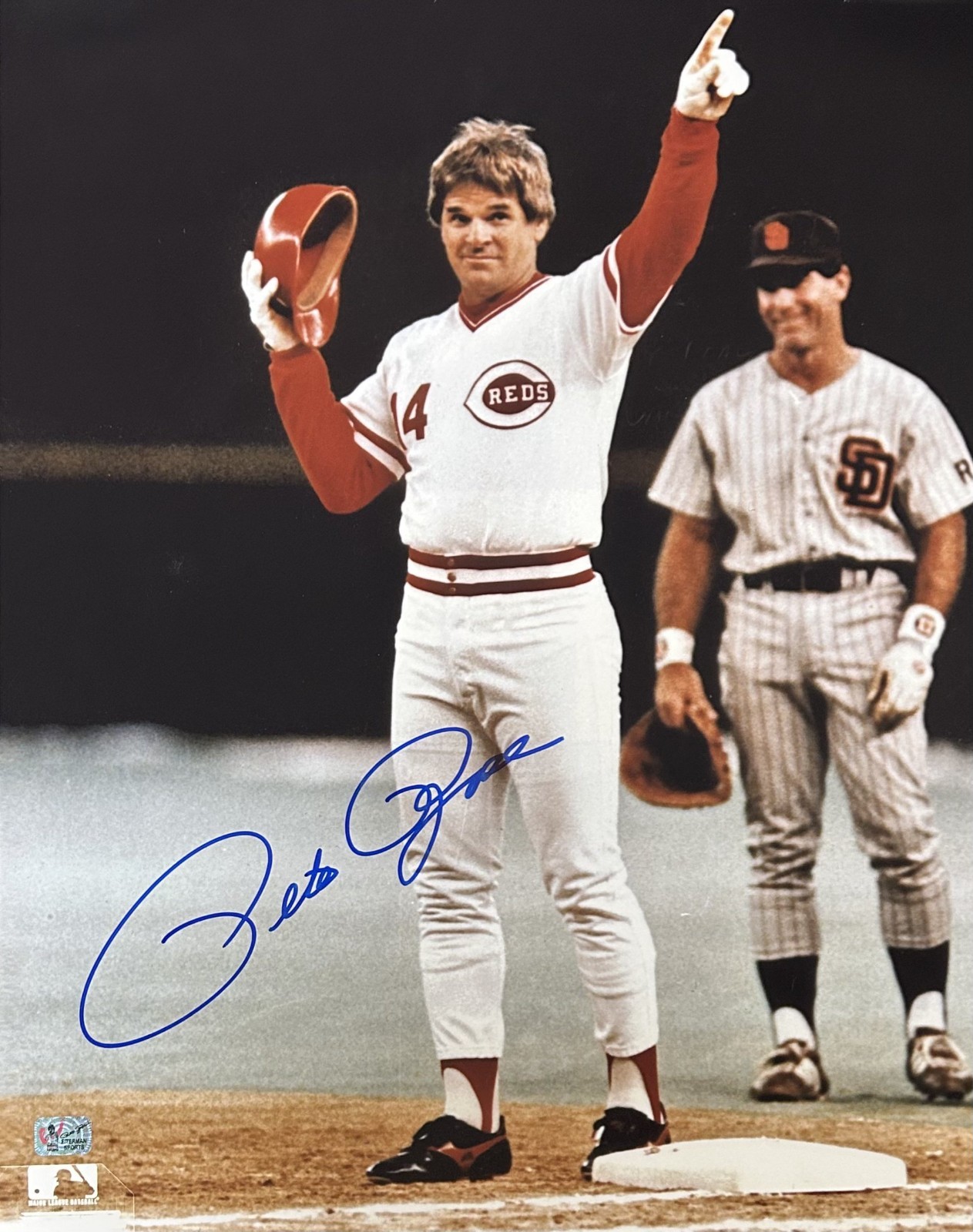 Pete Rose Autographed Signed Cincinnati Reds 16x20 Photo Exclusive Hologram REDS 8 