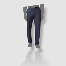 Alfani Men's Blue Textured Slim-Fit Stretch Dress Pants Size 30W 30L