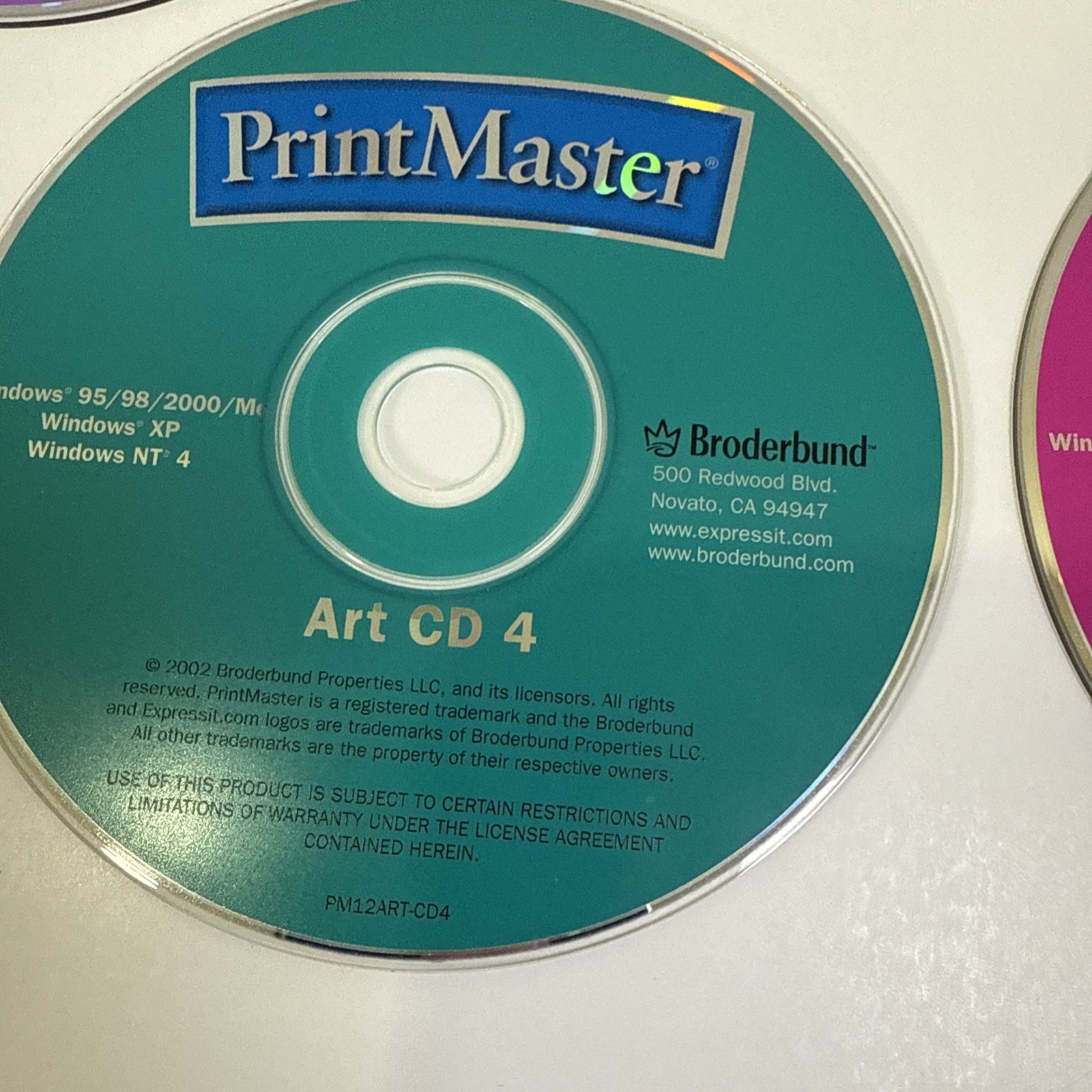 PrintMaster Platinum 12 (2002): 7-CD Set - Install, Program & Art CDs-Windows