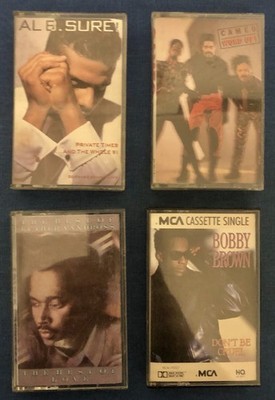 4-Pack 90 s R&B Cassettes - Cameo, Luther Vandross, Al B Sure & Bobby Brown