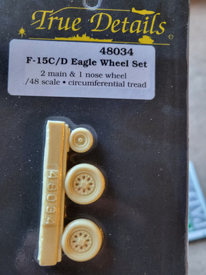 1/48 TRUE DETAILS F-15C/D EAGLE RESIN WHEEL SET 48034