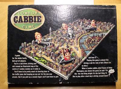 Vintage London Cabbie Game 1971 Intellect UK Board Game Taxi Cab READ