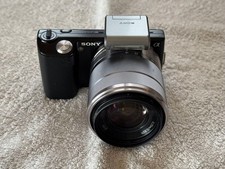 Sony NEX-5 Black Mirrorless Camera with Zoom Lens SEL1855 and Accessories