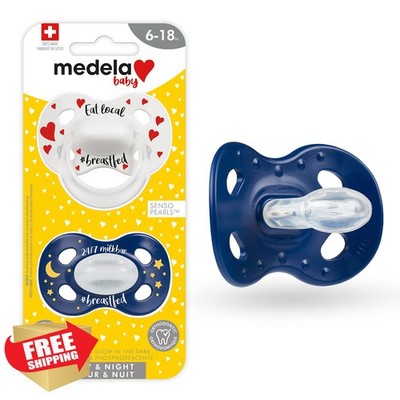 Medela Pacifier Glow 6-18 Months 2 Count