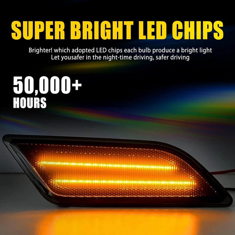 Светодиодные габаритные огни на передний боковой бампер для Mercedes Benz C250 C300 C350 2012-2014 годов выпуска - Изображение 3 из 4