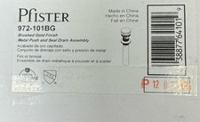 Pfister 972-101BG General Drain Assembly, Brushed Gold NEW 
