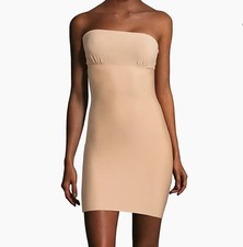 NEW COMMANDO TWO-FACED TECH CONTROL STRAPLESS SLIP NUDE Large Minor Flaws L NWT