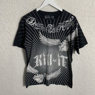 Y2K Kill It AOP Shirt Jesse Pinkman Chicano Affliction Style Cyber Goth M