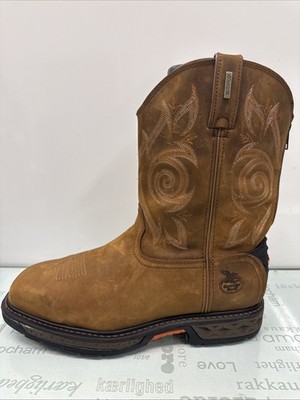 Georgia Boot Men's Carbo-Tec LT Steel Toe Waterproof Pull On Work Boots SZ 13W.
