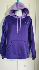 UNDER ARMOUR Women's Purple Lavender Hooded Sweatshirt Pouch Pocket M