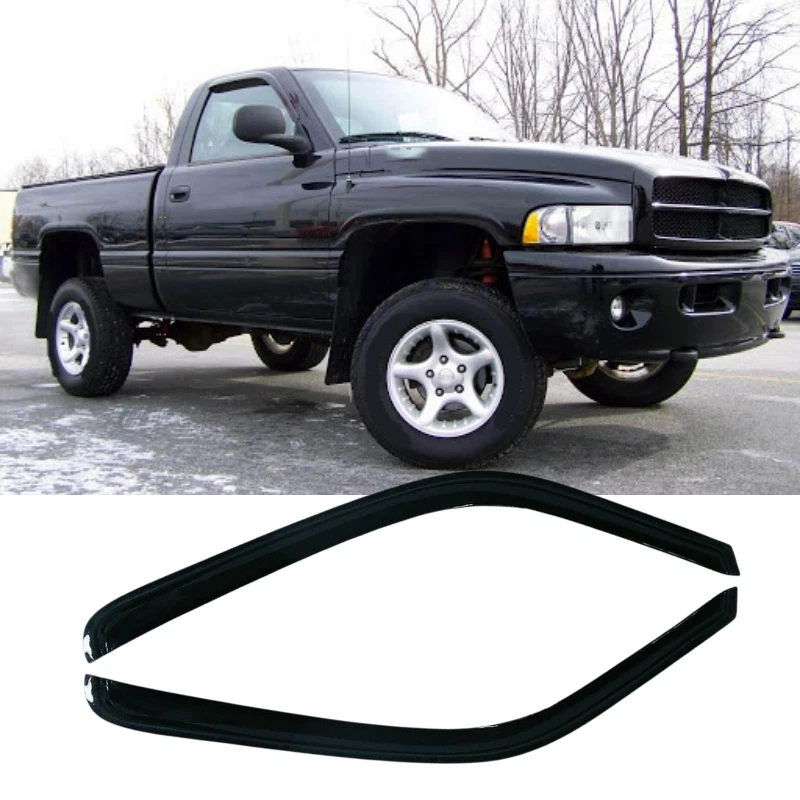 In-Channel Window Visors Rain Guards Smoked Fit Dodge Ram 1500 2500 3500 94-02 - Image 3 of 4