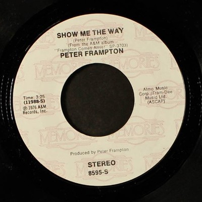 PETER FRAMPTON: show me the way / baby, i love your way A&M 7'' Single 45 RPM