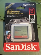 SanDisk 32GB Extreme Compact Flash Memory Card 120MB/s HD Video SDCFXB New